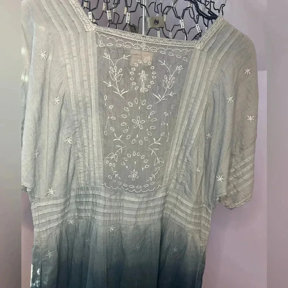 Holding Horses Anthropologie Ocean Dipped Tunic Dress. Size XS - Picture 8 of 11